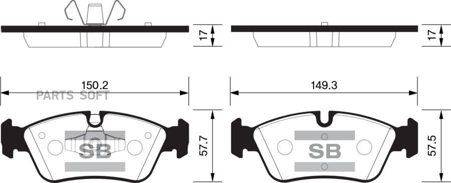 

Колодки Дисковые П. Bmw E87/E90/E91 1.8/2.0i/2.0d 04> Sangsin brake SP2160 Sp2160