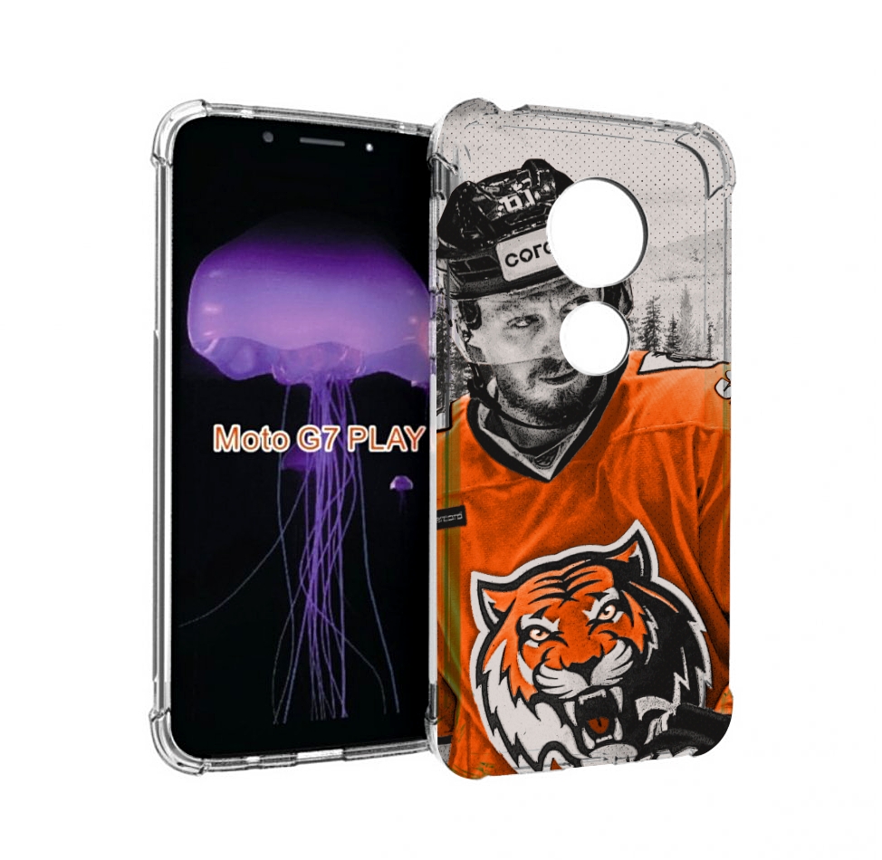 

Чехол MyPads хк амур мужской для Motorola Moto G7 Play, Прозрачный, Tocco