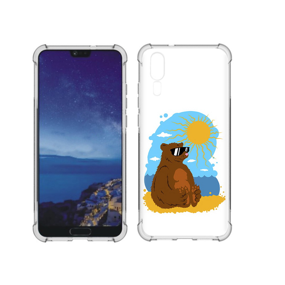 

Чехол MyPads Tocco для Huawei P20 медведь на чиле (PT108006.52.468), Прозрачный, Tocco