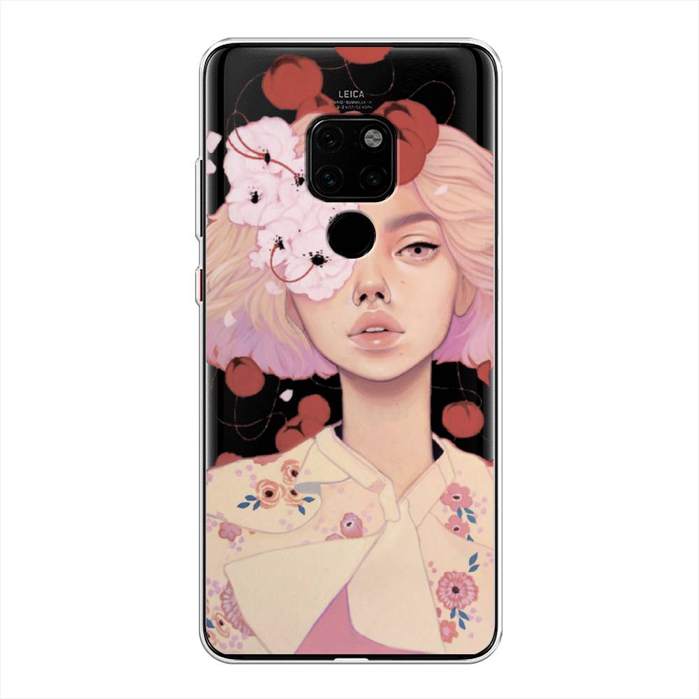 

Чехол Awog на Huawei Mate 20 "Цветочная анархия", Бежевый;розовый;красный, 66850-7