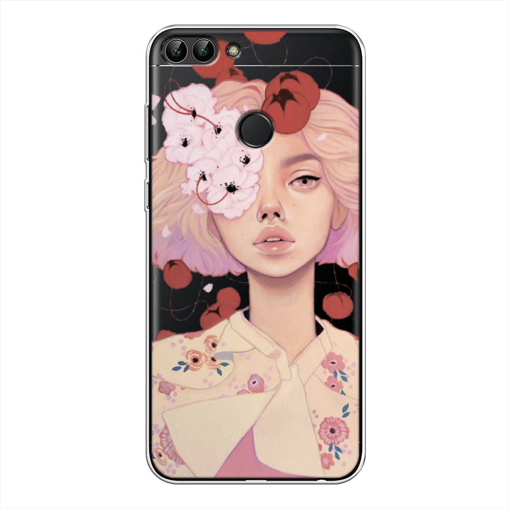 

Чехол Awog на Huawei P Smart "Цветочная анархия", Бежевый;розовый;красный, 64050-7