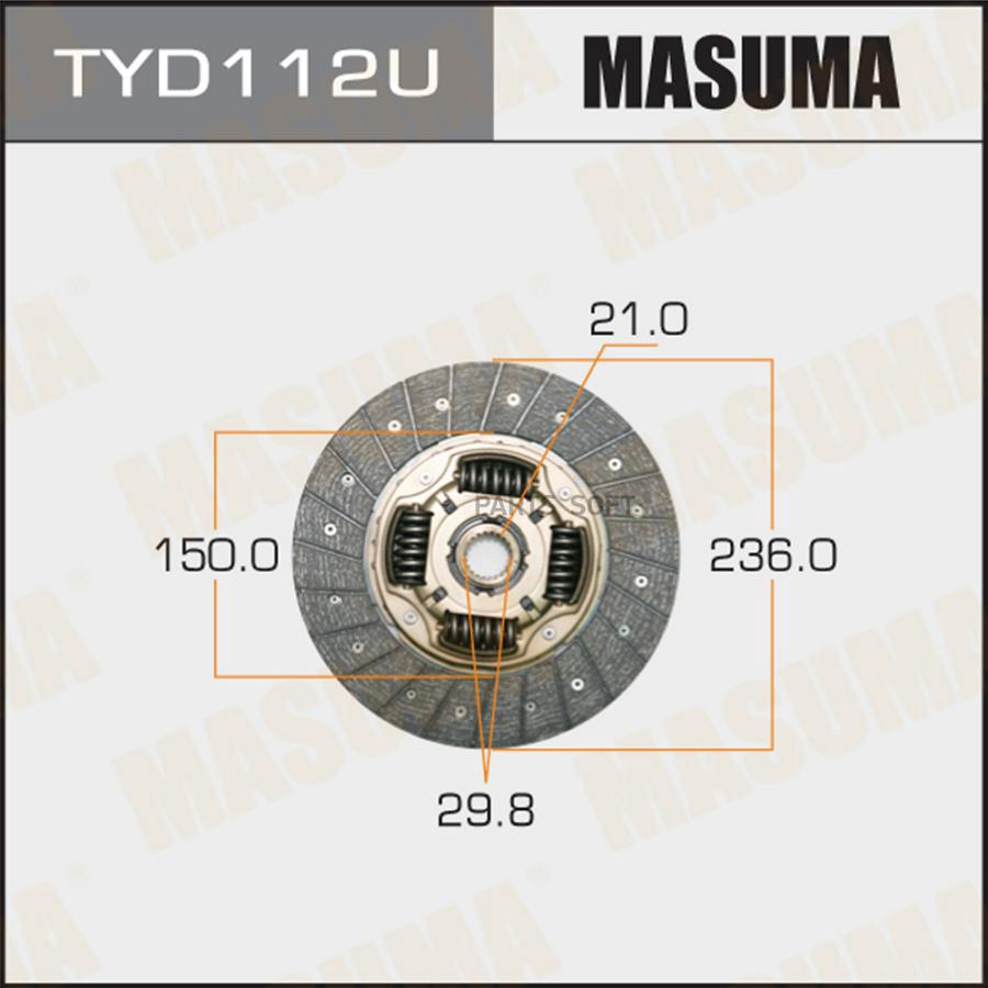 

Диск сцепления [236 mm] MASUMA tyd112u