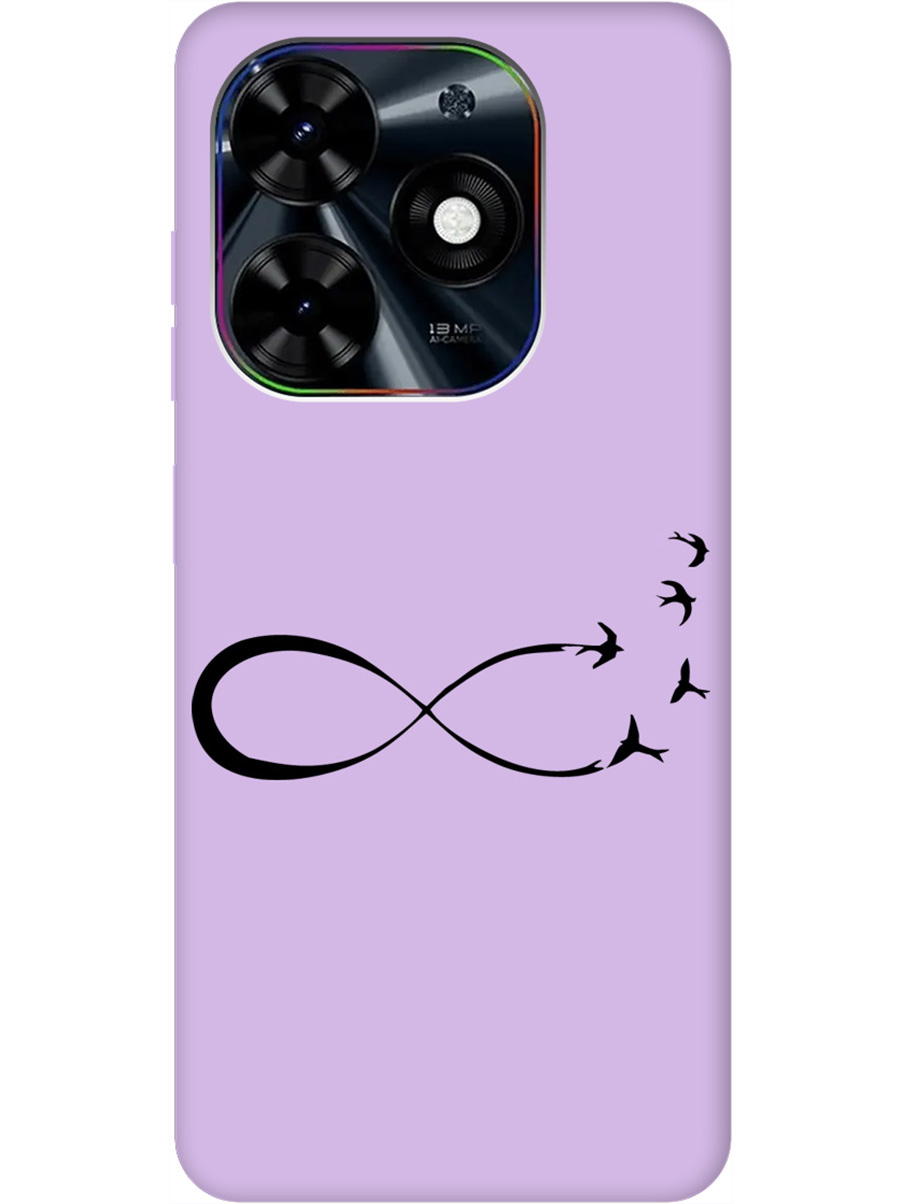 

Силиконовый чехол на Infinix Hot 40i с рисунком "Infinity" Soft Touch сиреневый, Фиолетовый;черный, 20011897