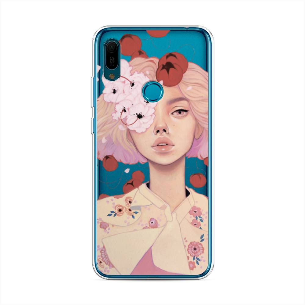 

Чехол Awog на Huawei Y6 2019 "Цветочная анархия", Бежевый;розовый;красный, 68650-7