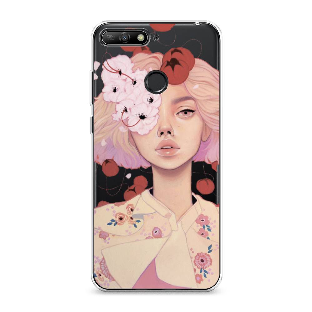 

Чехол Awog на Huawei Y6 Prime 2018 "Цветочная анархия", Бежевый;розовый;красный, 65750-7