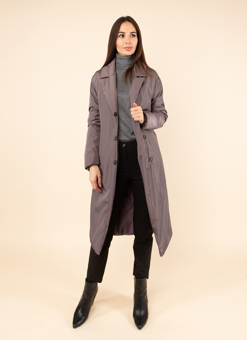 

Пальто женское Umi Collection 52670 коричневое 48 RU, 52670