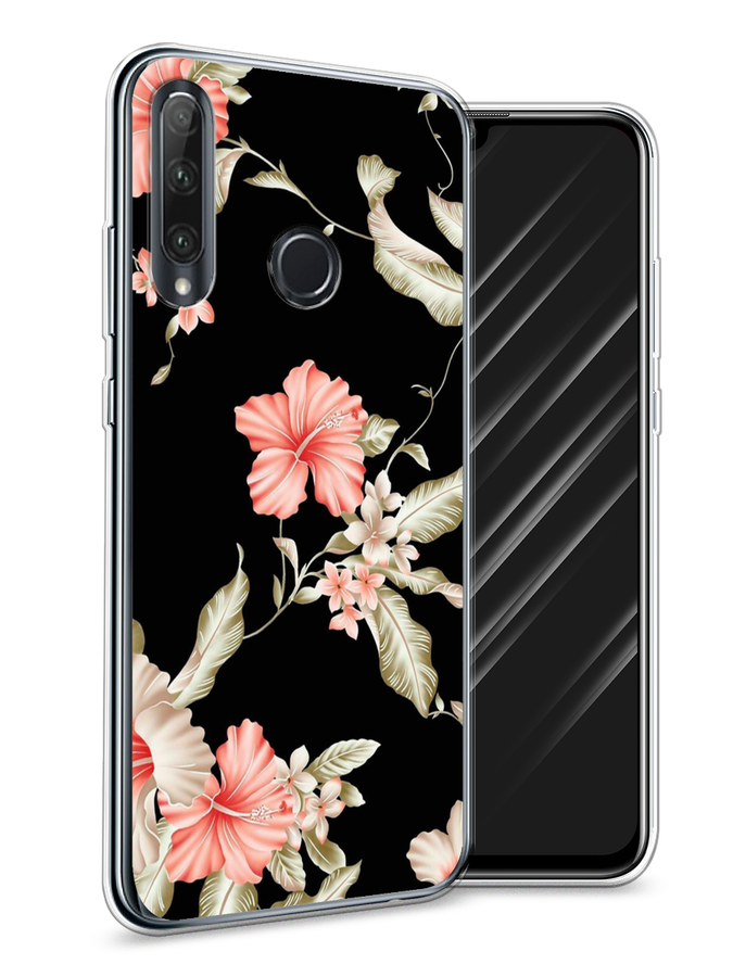 фото Чехол awog "цветы для черном" для honor 20 lite 2019
