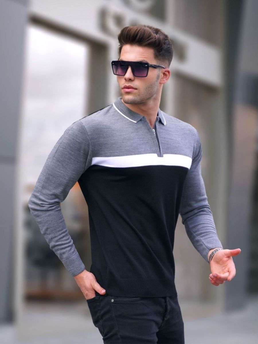 

Джемпер мужской NoBrand zipper черный XL, zipper