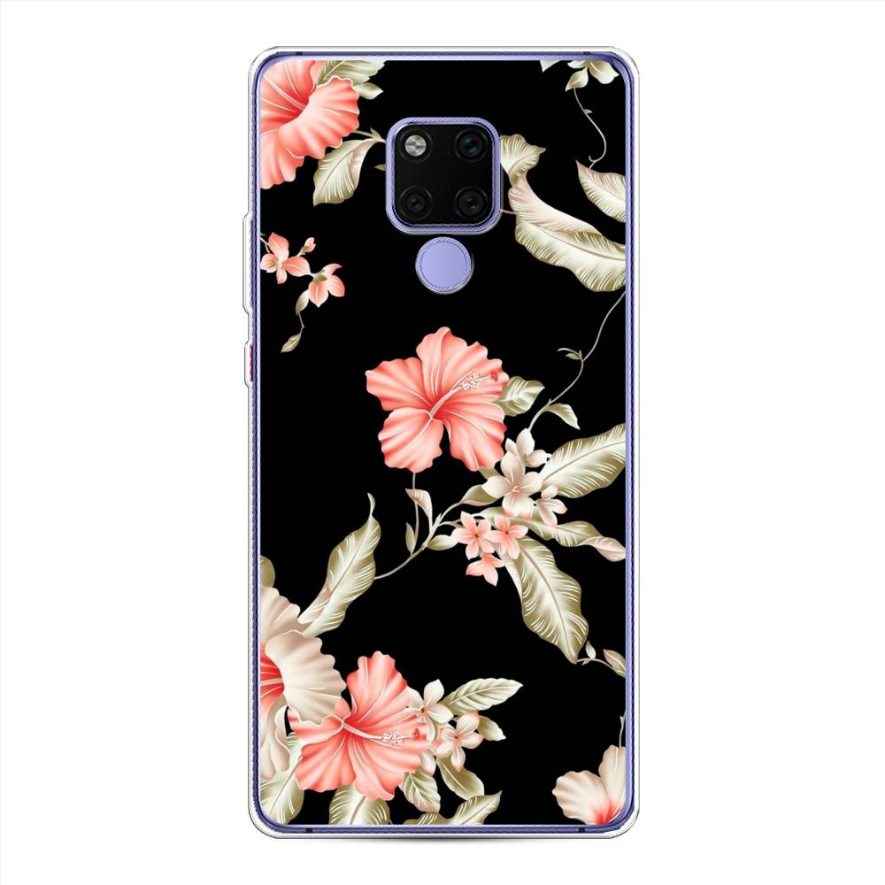 

Чехол Awog на Huawei Mate 20X "Цветы для черном", Черный;розовый, 66950-8