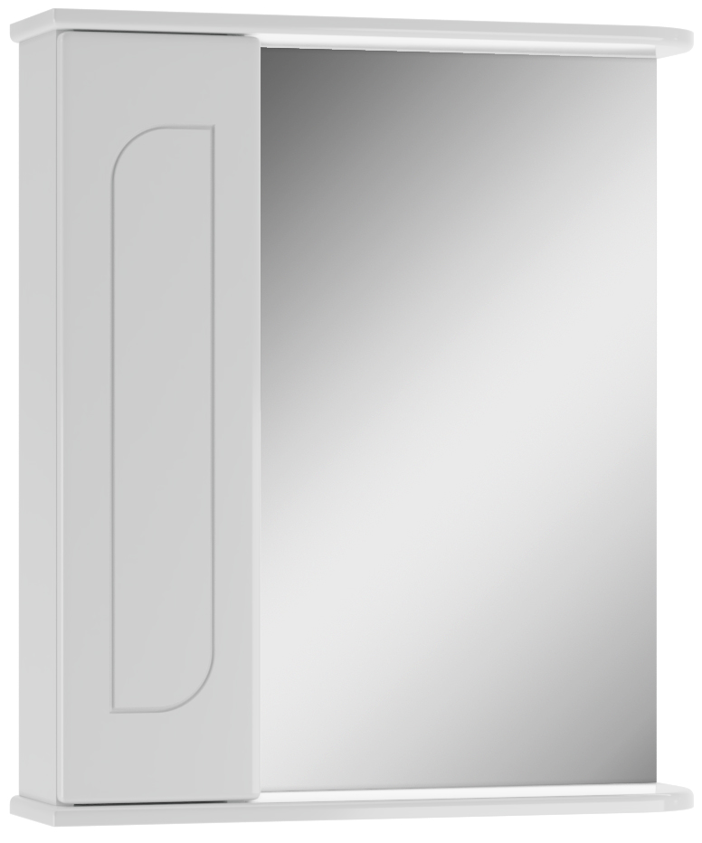 Шкаф-зеркало АЙСБЕРГ Радуга Белый 60 левый/правый п образная кухня валерия м 07 серый металлик дождь светлый белый