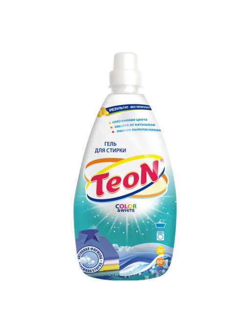 фото Гель для стирки teon color&white для цветного и белого 1,9 л