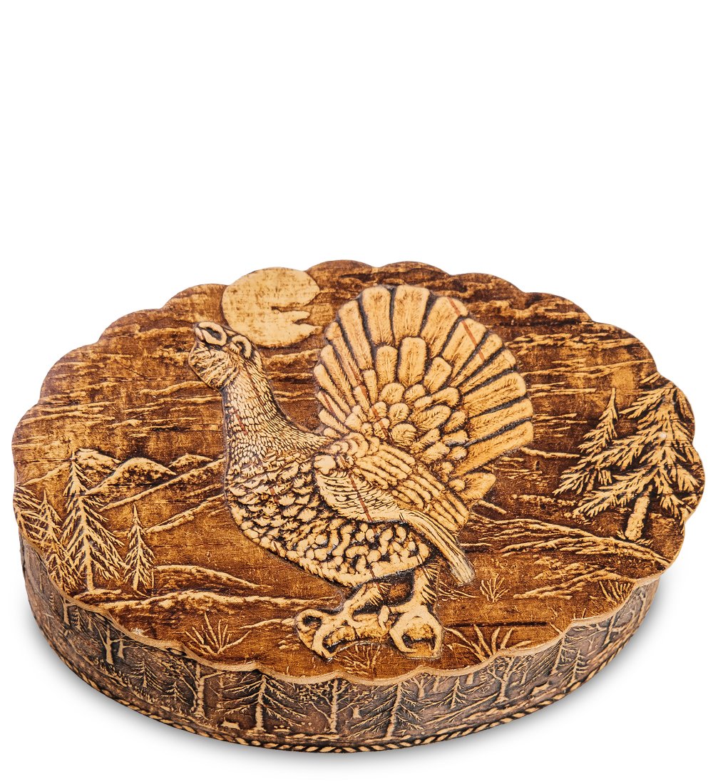 

Шкатулка Глухарь (береста)