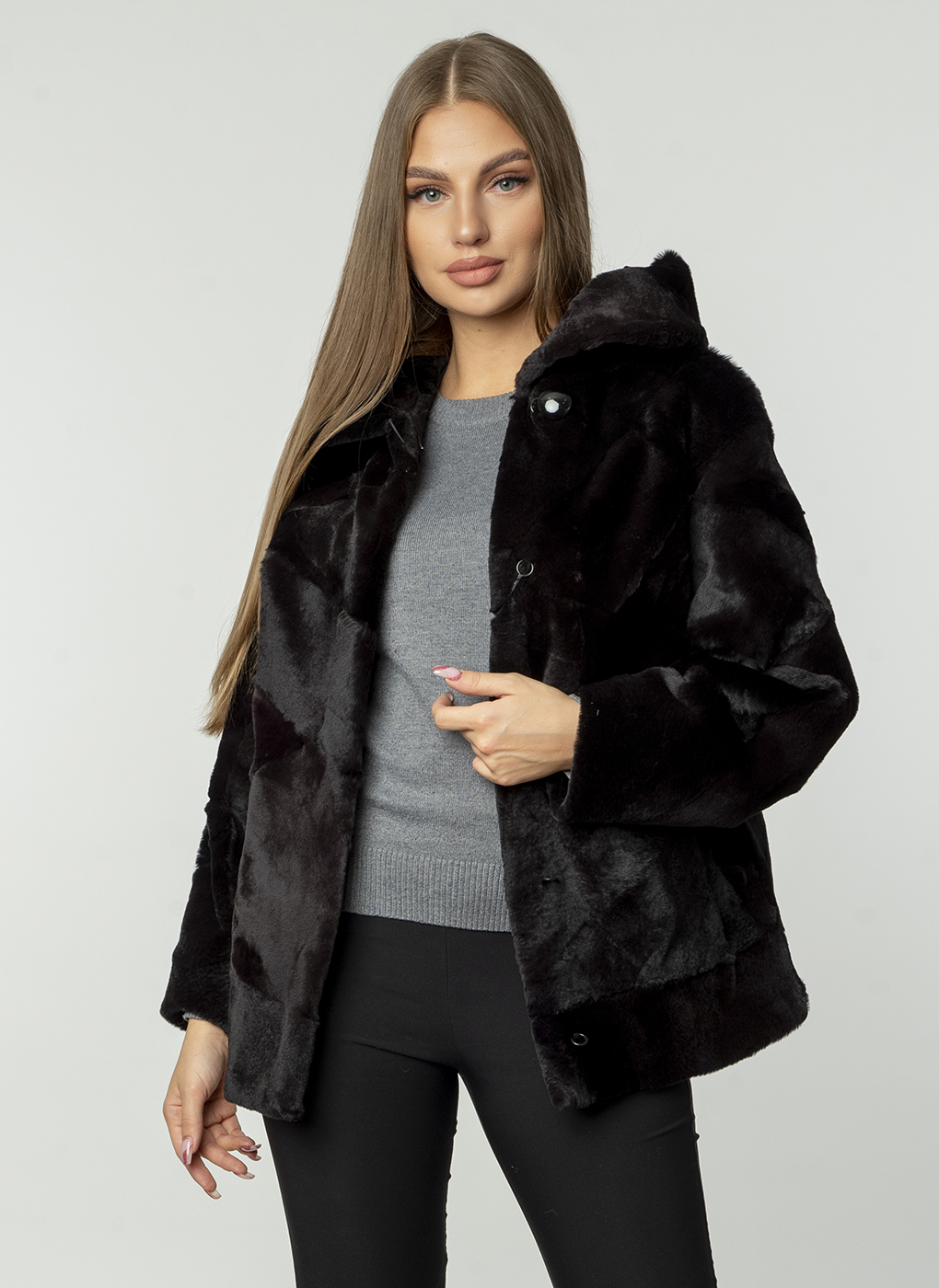 

Куртка женская Alfafur 51566 коричневая 46 RU, 51566