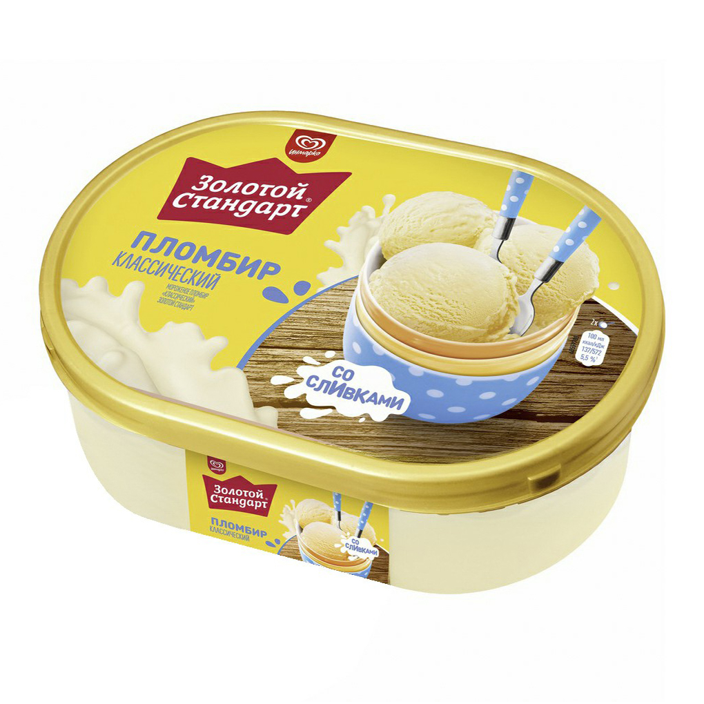 фото Мороженое пломбир золотой стандарт классический бзмж 475 г