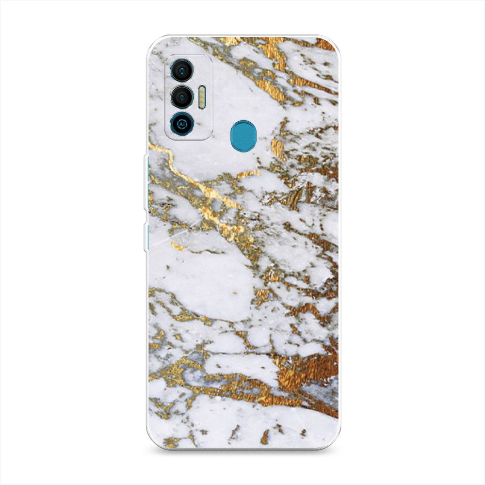 

Чехол Awog на Tecno Spark 7 "Белый мрамор", 301050-3