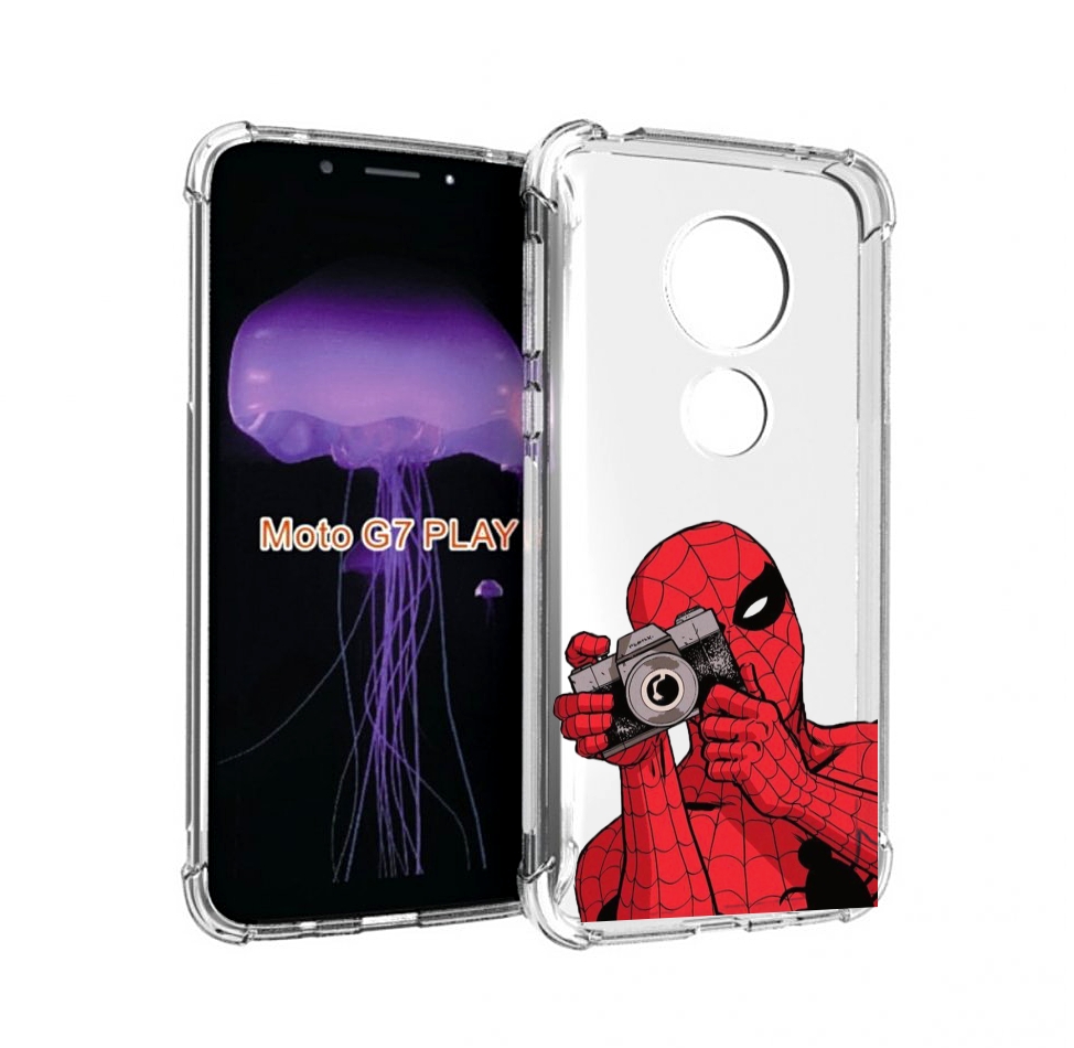 

Чехол MyPads человек паук фотограф детский для Motorola Moto G7 Play, Прозрачный, Tocco