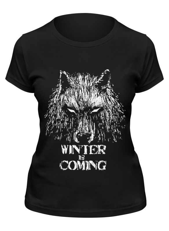 

Футболка женская Printio Winter is coming черная M, Winter is coming