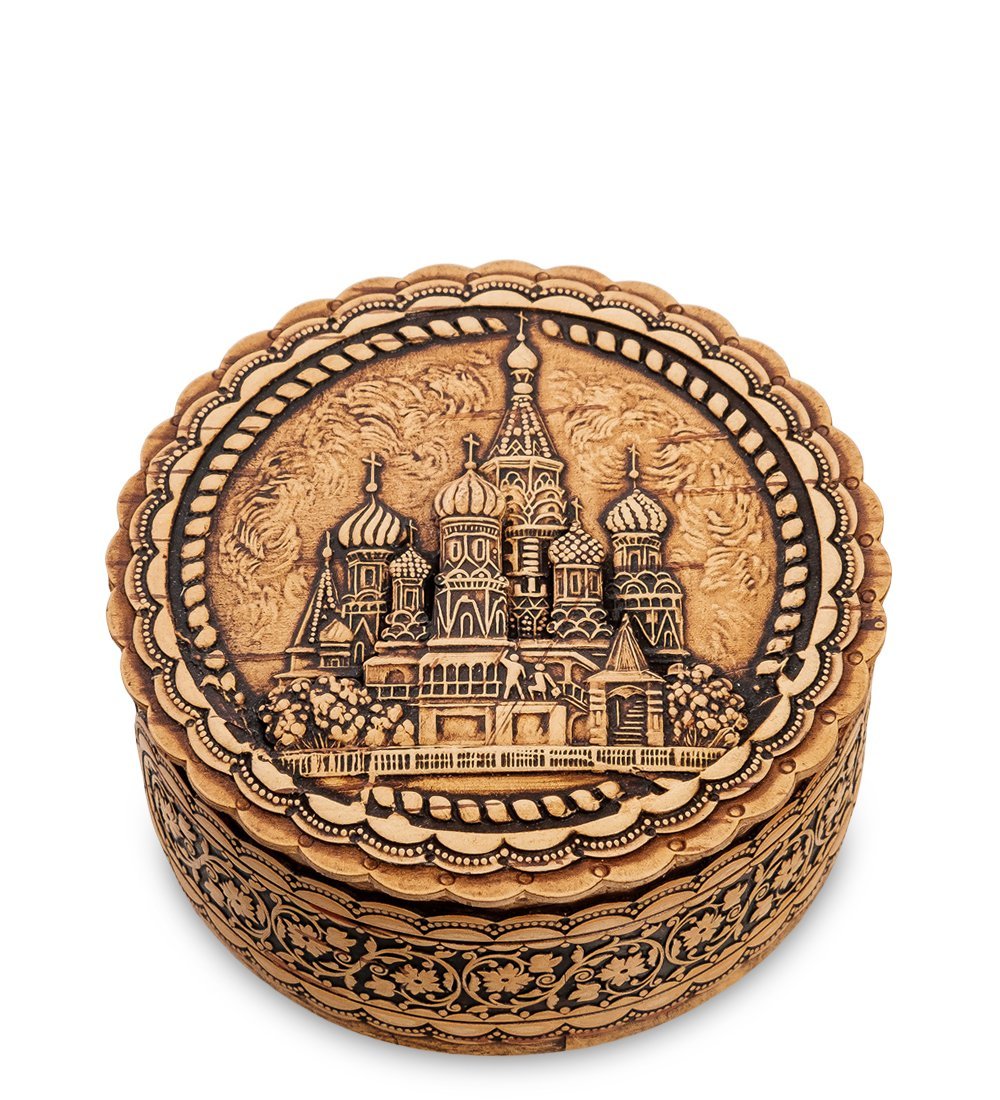 

Шкатулка Собор Василия Блаженного (береста)