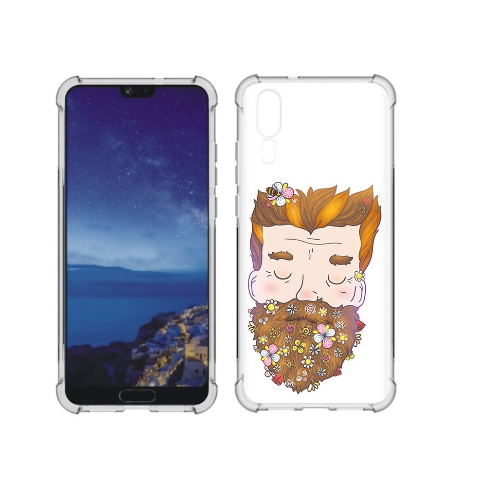 

Чехол MyPads Tocco для Huawei P20 мужчина с цветами в бороде (PT108006.52.489), Прозрачный, Tocco