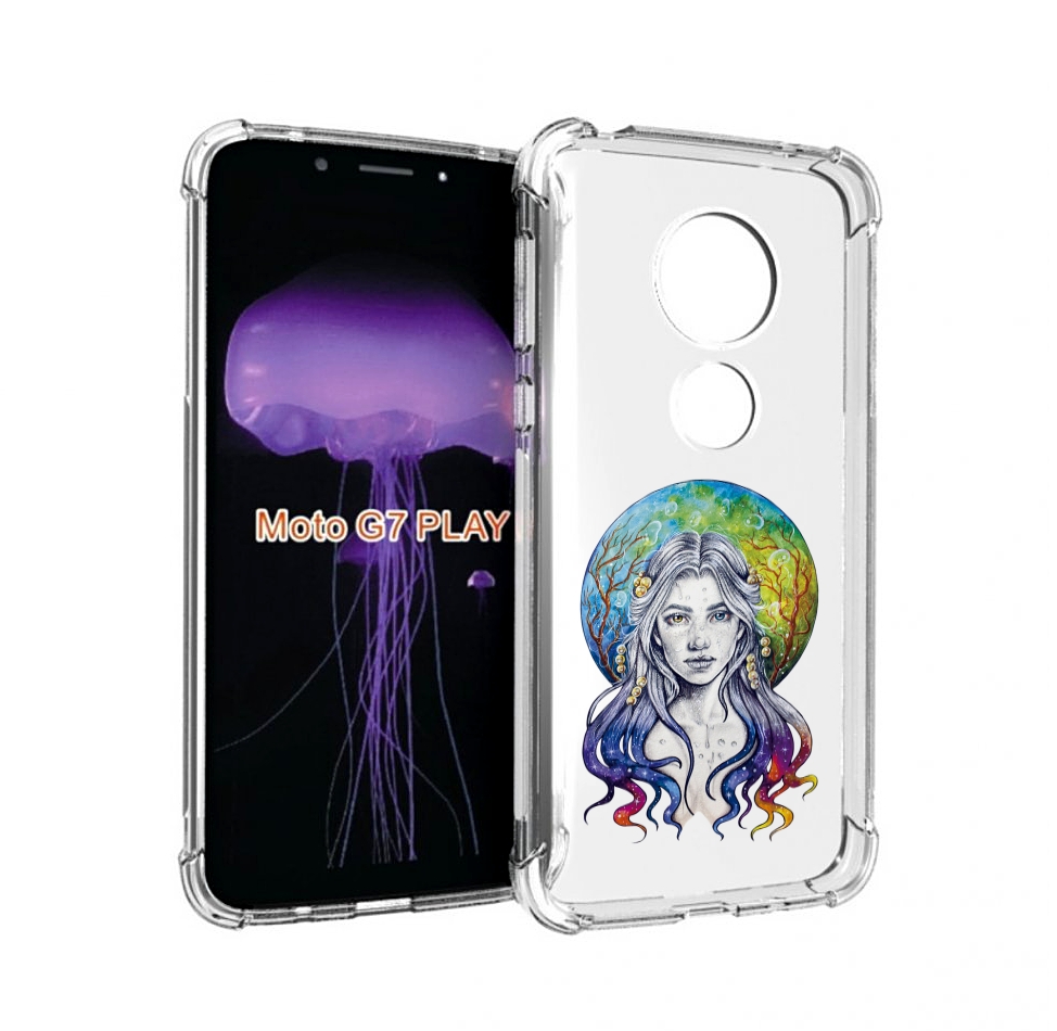 

Чехол MyPads девушка с красивыми волосами для Motorola Moto G7 Play, Прозрачный, Tocco