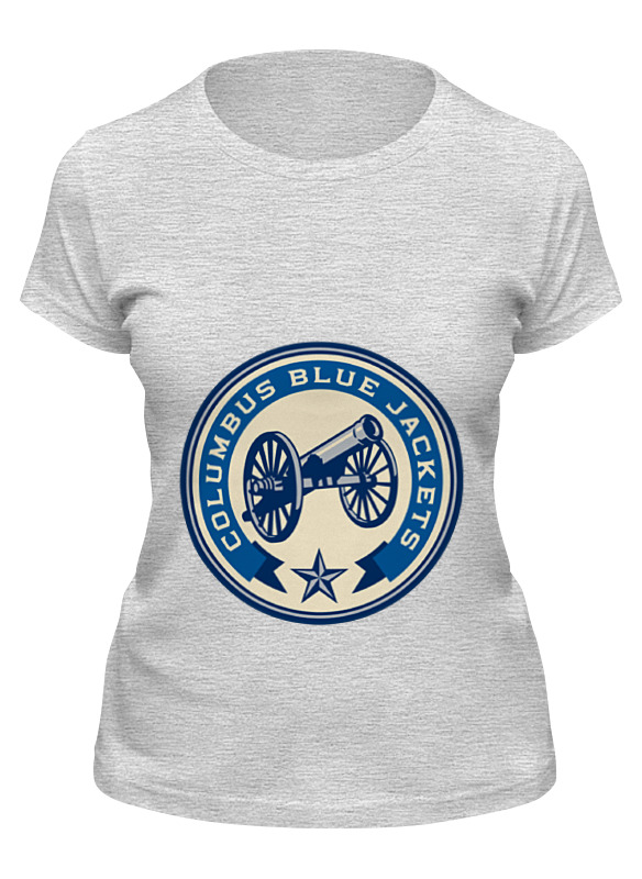 

Футболка женская Printio Columbus blue jackets серая XL, Серый, Columbus blue jackets