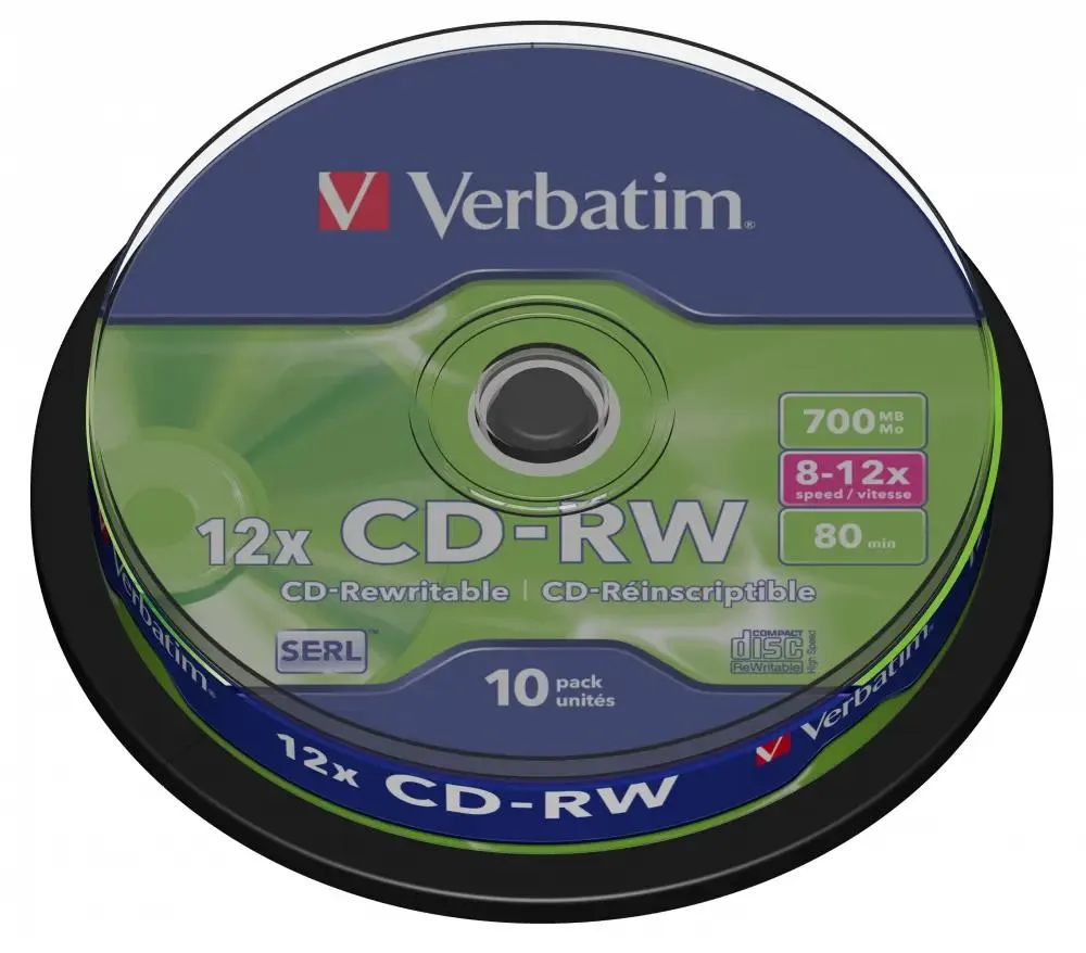 

Оптический диск CD-RW VERBATIM 700Мб 12x, 10шт., cake box 43480, Оптический диск CD-RW VERBATIM 700Мб 12x, 10шт., cake box [43480]