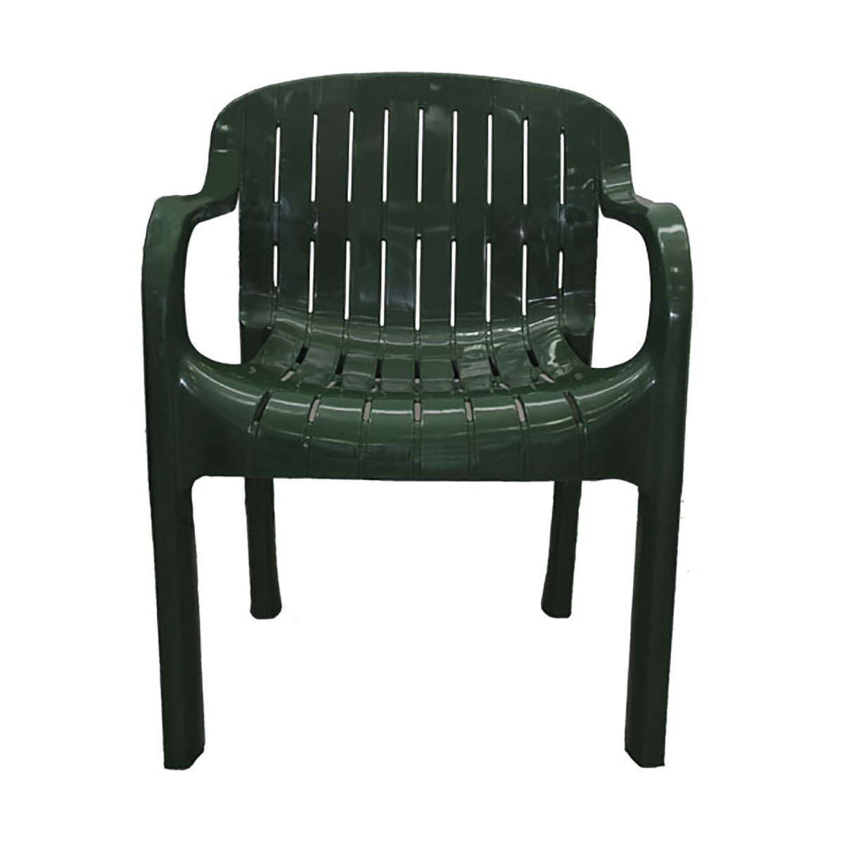 фото Кресло пластиковое стандарт пластик летнее 81 x 48 x 61 см темно-зеленое