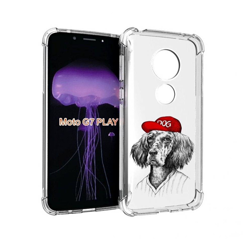 

Чехол MyPads дог для Motorola Moto G7 Play, Прозрачный, Tocco