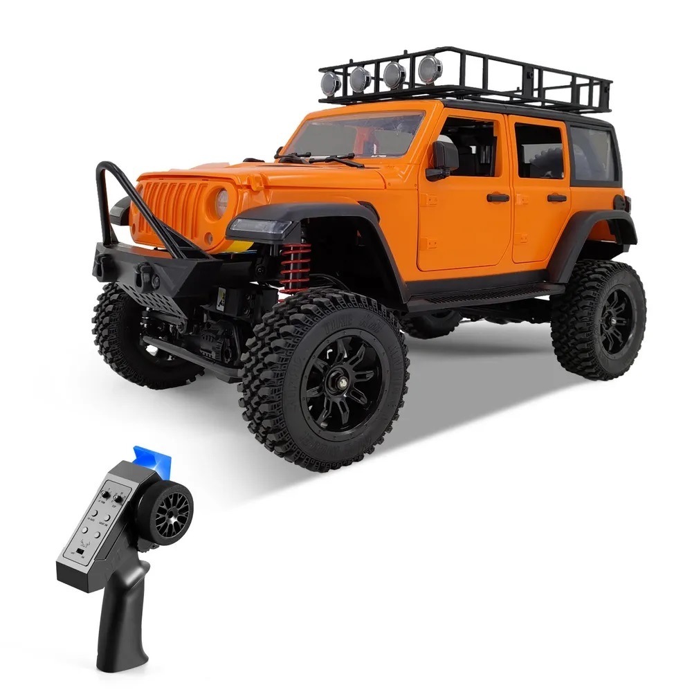 Радиоуправляемый внедорожник MN MODEL Jeep Wrangler 4WD масштаб 1:12 2,4G MN-128, orange