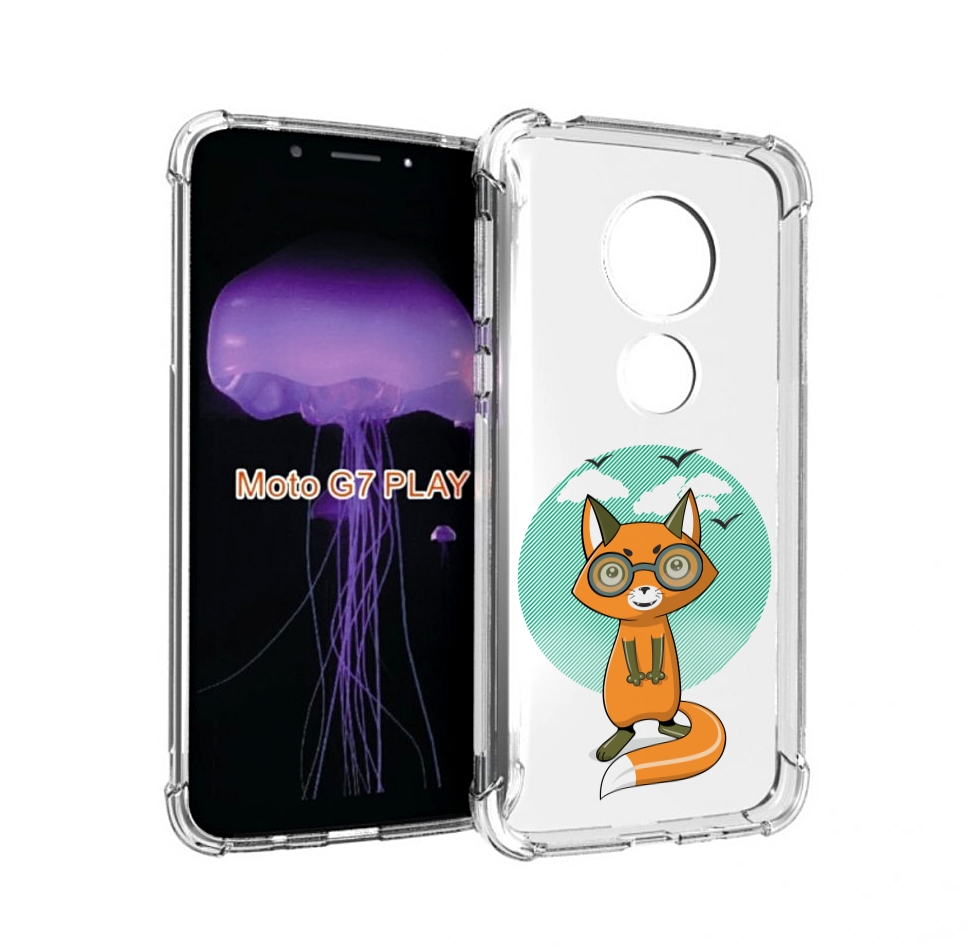 

Чехол MyPads задумчивая лиса для Motorola Moto G7 Play, Прозрачный, Tocco