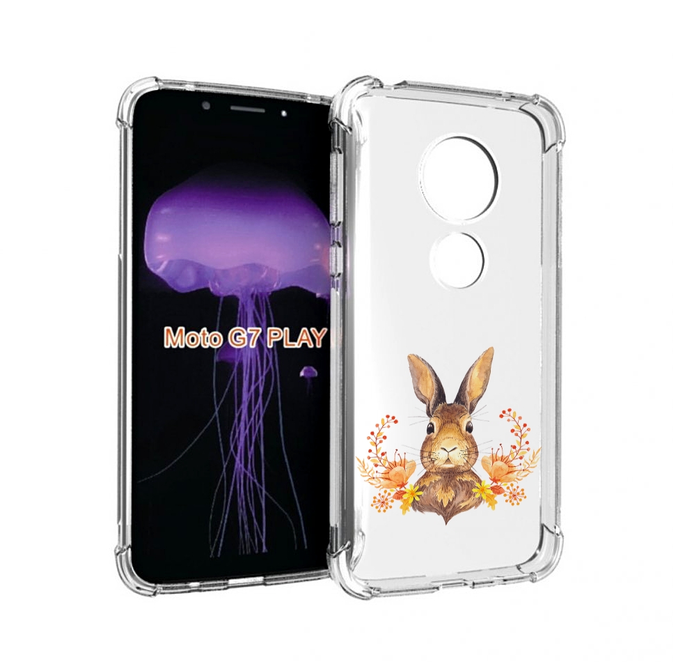 

Чехол MyPads зайка в цветах для Motorola Moto G7 Play, Прозрачный, Tocco