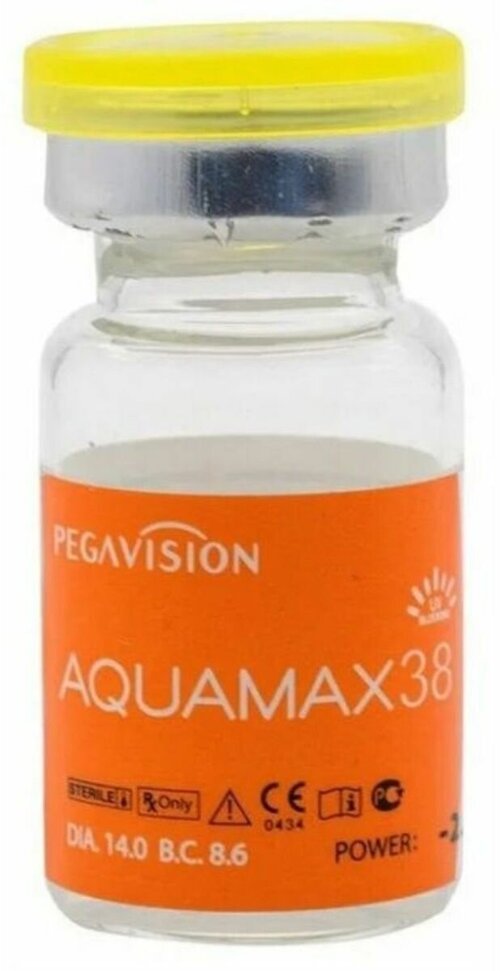 Контактные линзы AQUAMAX 38 1 линза R 86 SPH 250 450₽