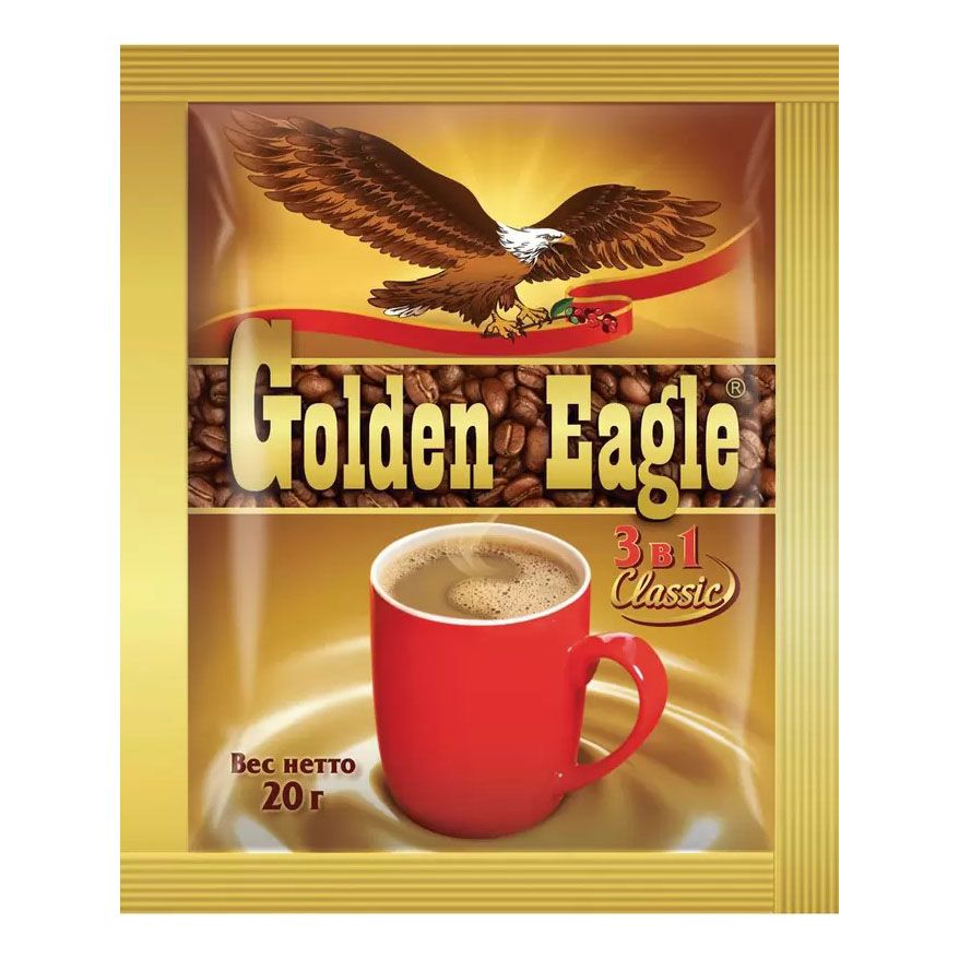 Кофейный напиток Golden Eagle Classic 3 в 1 растворимый 20 г х 25 шт Россия