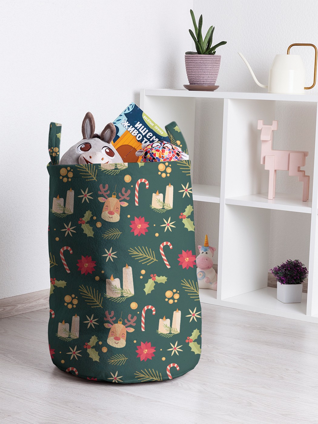 

Корзина для игрушек JoyArty 35x50 см toba_380847_M, Зеленый
