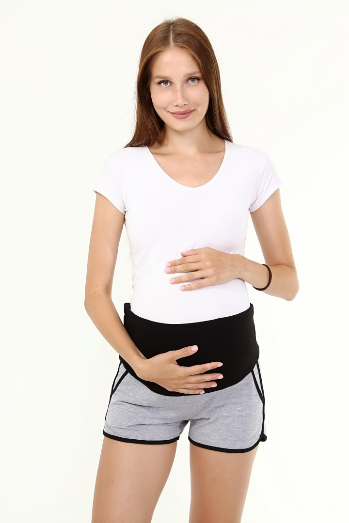 Шорты для беременных женские Luvmabelly 59256 серые L (товары доставляются из-за рубежа)