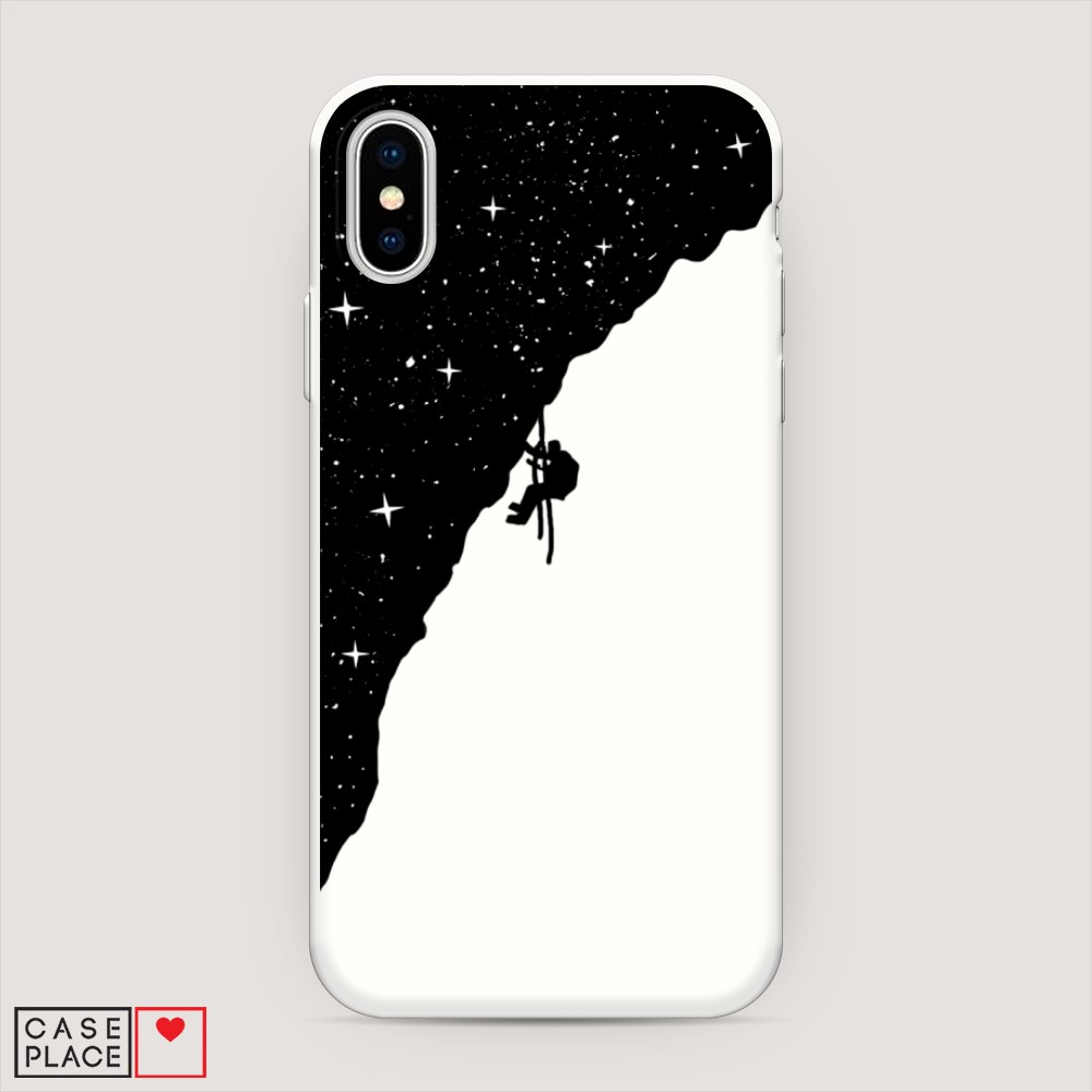 

Матовый силиконовый чехол "Скалолаз в космосе" на Apple iPhone X (10), 11057-1