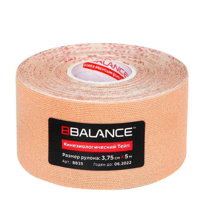 

Кинезиотейп BBTape #1 бежевый 3,75 см x 5 м, #1