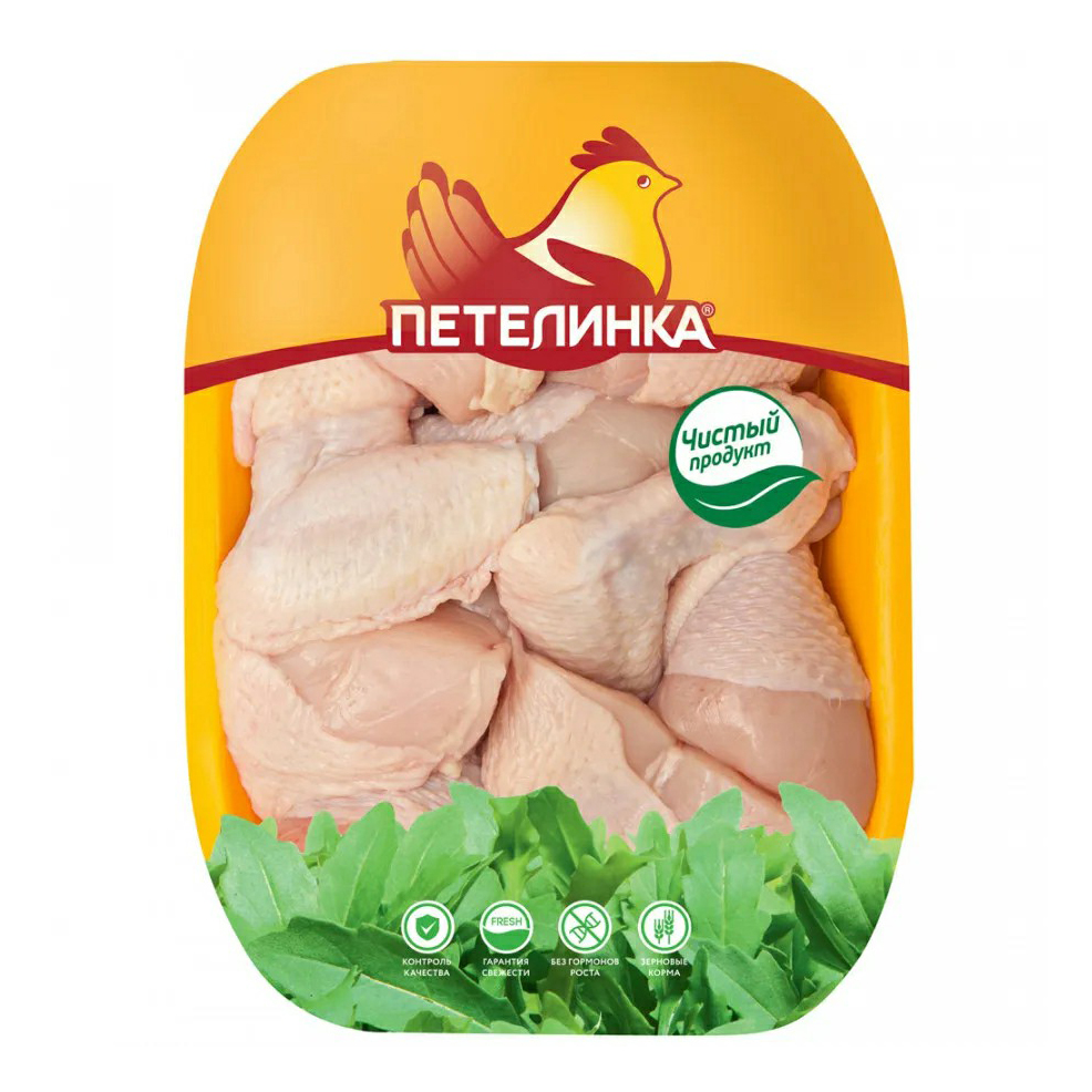 

Шашлык из цыпленка-бройлера с кожей на кости Петелинка охлажденный