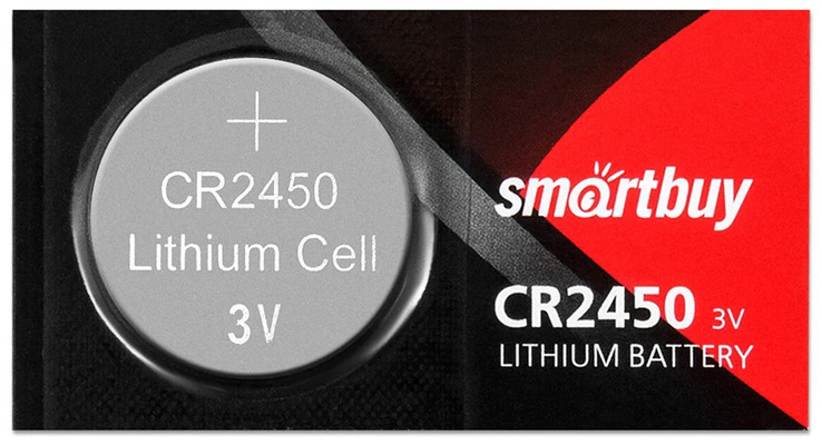 

Батарейка литиевая CR2450 SmartBuy в блистере
