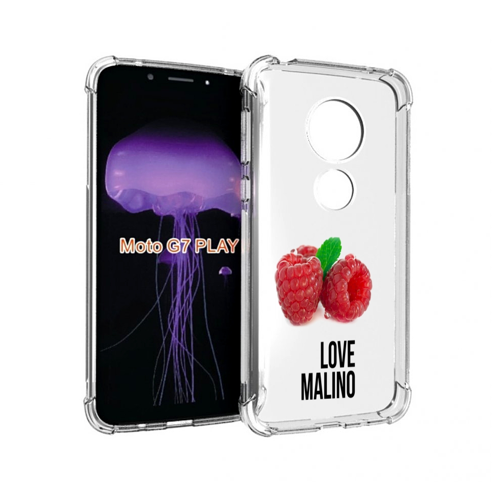 

Чехол MyPads Бренд лове малино для Motorola Moto G7 Play, Прозрачный, Tocco