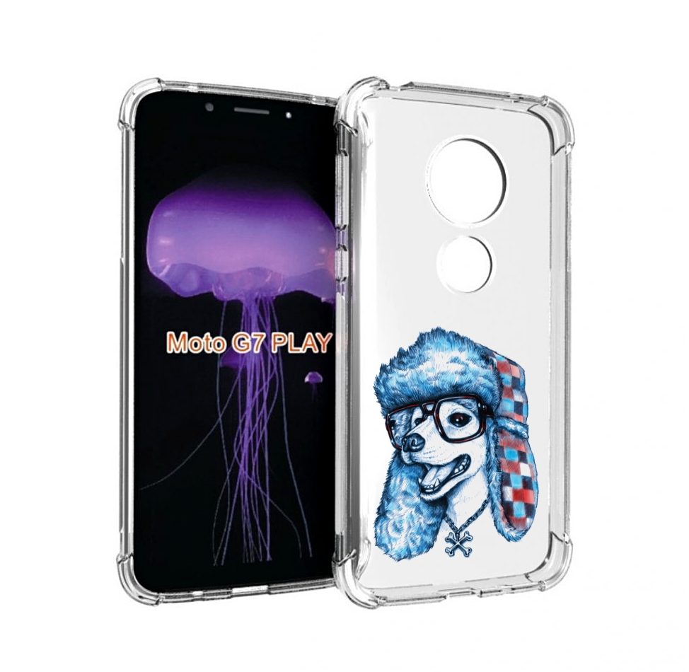 

Чехол MyPads зимний пес для Motorola Moto G7 Play, Прозрачный, Tocco