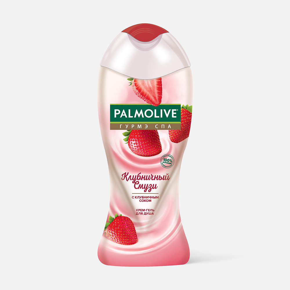 Крем-гель для душа Palmolive Гурмэ СПА клубничный смузи, с клубничным соком 250 мл