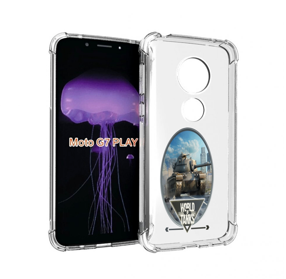

Чехол MyPads игра с танками для Motorola Moto G7 Play, Прозрачный, Tocco