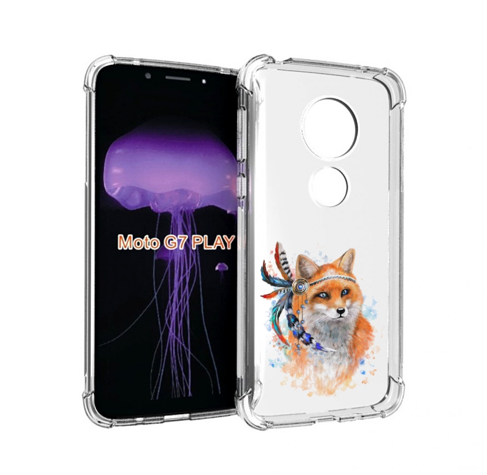

Чехол MyPads инду лиса для Motorola Moto G7 Play, Прозрачный, Tocco