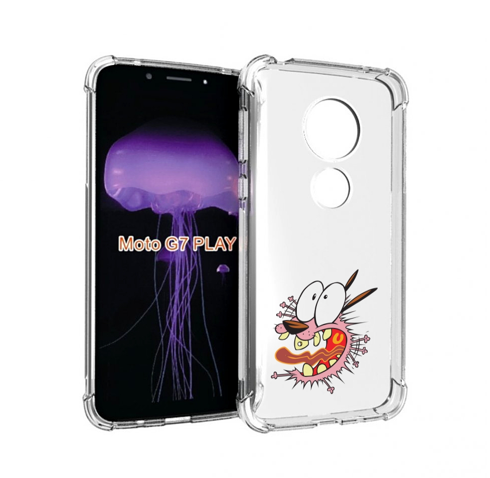 

Чехол MyPads испуганный бобик для Motorola Moto G7 Play, Прозрачный, Tocco