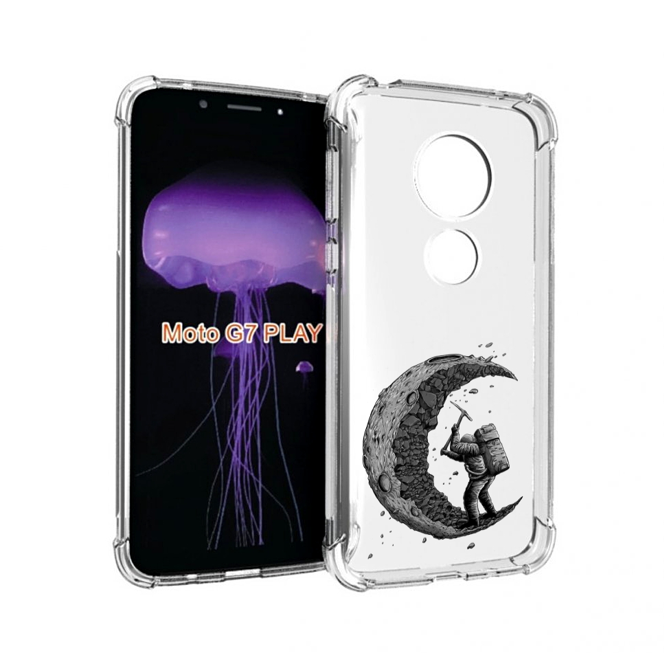 

Чехол MyPads камненная луна для Motorola Moto G7 Play, Прозрачный, Tocco