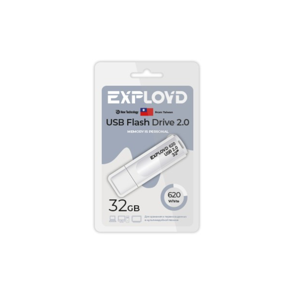 Карта памяти Exployd USB 32Гб EX-32GB-620 (EX-32GB-620 White)