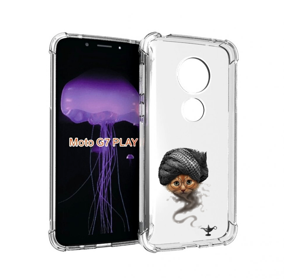 

Чехол MyPads кот джин для Motorola Moto G7 Play, Прозрачный, Tocco