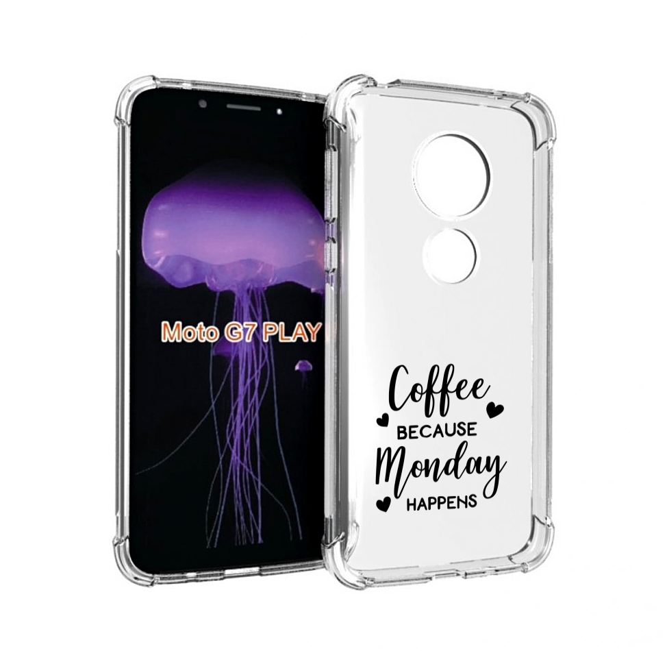 

Чехол MyPads кофе и понедельник стал счастливым для Motorola Moto G7 Play, Прозрачный, Tocco