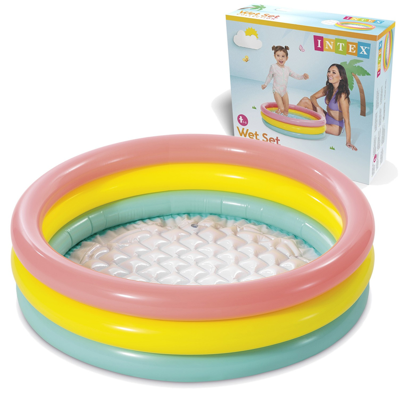 

Бассейн надувной детский Intex Sunset Glow Baby Pool 61x22 см, Разноцветный